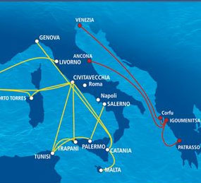 Trasy promowe Grimaldi Lines