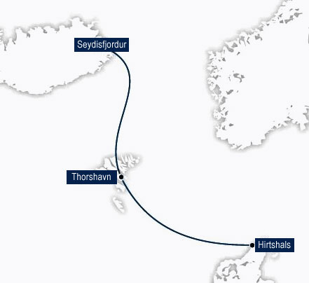 Promy na Islandię i Wyspy Owcze: Mapka