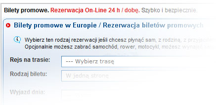 Promy rezerwacja okno na www