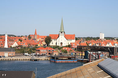 Ronne - widok z wypływającego promu